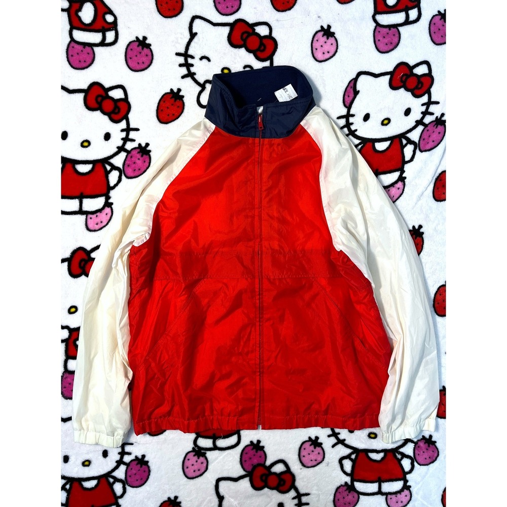 Vintage Current Seen Colorblock‎ Windbreaker Jacket Red White Blue Full Zip